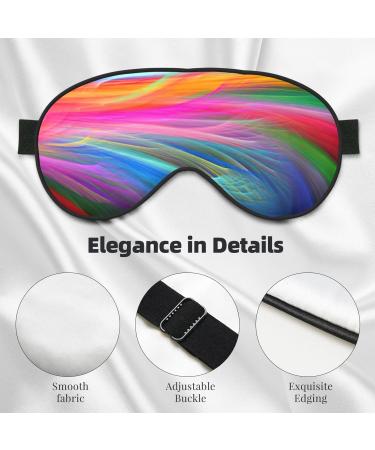 BREAUX Rainbow Ocean Print Eye Mask | Double-Sided Blackout Sleeping Mask for Travel - Buy Online on GoSupps.com