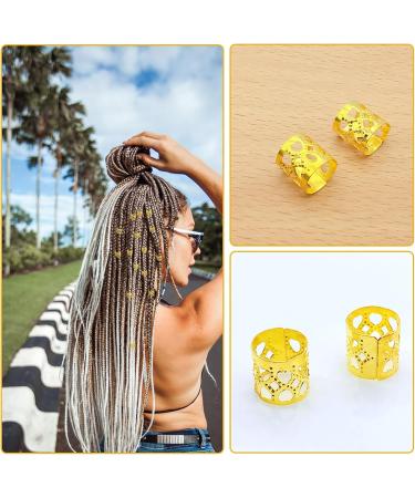 Cipszoely 50 Pieces Gold Hair Cuffs Girls Gold Hair Accessories Aluminum Dread Locks Anti-Rust Plating Braid Accessories Hair Jewelry Rings Clips Dreadlocks Accessories for Hiphop Fans - Buy Online on GoSupps.com