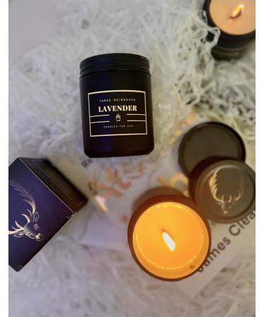 Three Reindeers Aromatherapy Delight Candle - 9oz Black Soy Wax Jar with Wood Wicks | Long-Lasting Lavender Scent | International Shipping Available - Buy Online on GoSupps.com