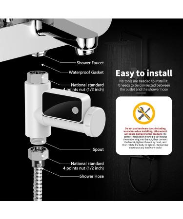 LED Digital Shower Thermometer for Baby Bath, Fahrenheit/Centigrade Display, 10.3*9*5cm White - Buy Online on GoSupps.com