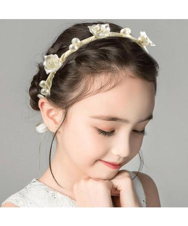 Rose Pearl Headband 3 Women's Headband with Rose Beads Red White Dirndl Hair Accessories Metal Rose Hair Accessories Rose Hair Band Oktoberfest Wedding Hair Accessories for Parties Festivals - Buy Online on GoSupps.com