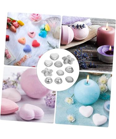 Zerodeko 10pcs Bath Cake Pan Candle Molds Ice Cream Chocolate Bath Salt Cake Mold Spherical Steamer - Buy Online on GoSupps.com