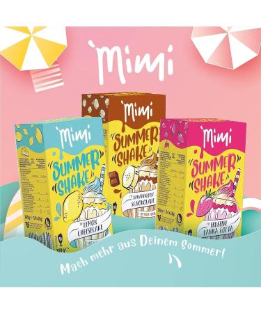 Mimi Summer Shake Banana Split Chocolate 8 x 200g 10 Servings - Easy to Make with Milk or Milk Substitute - Refreshing Summer Drink Soluble Powder for Family - Buy Online on GoSupps.com