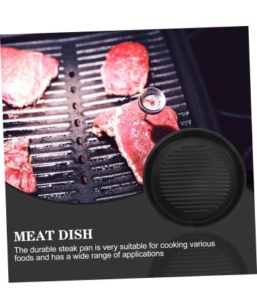 Zerodeko Non Stick Frying Pan Ceramic Frying Pan Outdoor Cookware Square Dinner Plates Non-Stick Frying Pan Meats Camping Pan Portable Charcoal Grill Flat Gas Stoves Oven Aluminum 21.50X21.50X2.50CM Black - Buy Online on GoSupps.com