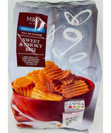 M&S Reduced Fat Sweet & Smoky BBQ Crisps 150g - 2 pack