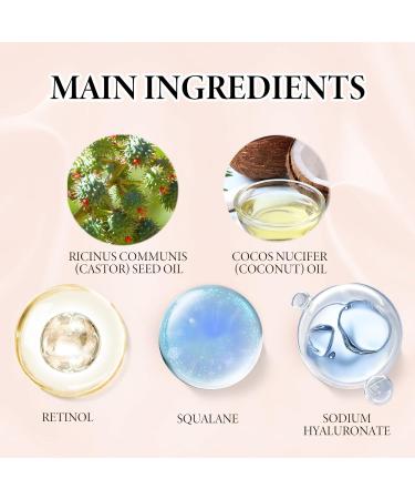 Retinol Eye Stick for Anti-Aging Under Eye Treatment with Castor Oil Coconut Oil & Squalane to Reduce Fine Lines Dark Circles Deeply Hydrating & Firming 0.1 oz - Buy Online on GoSupps.com