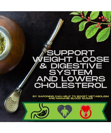 Set Yerba Mate Green Bio 200g - Organic Brazilian Mate Tea with Ceramic Cup Stainless Steel Straw and Cork Pad | Buy Internationally - Buy Online on GoSupps.com