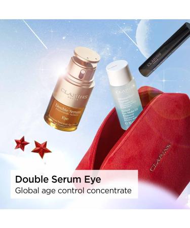Clarins Gift Set | Double Serum Eye Collection 53ml | Worth 76 | Contains Double Serum Eye 20ml Instant Eye Make Up Remover 30ml Wonder Perfect Mascara 4D 01 Black 3ml | For Smooth Bright Eyes - Buy Online on GoSupps.com