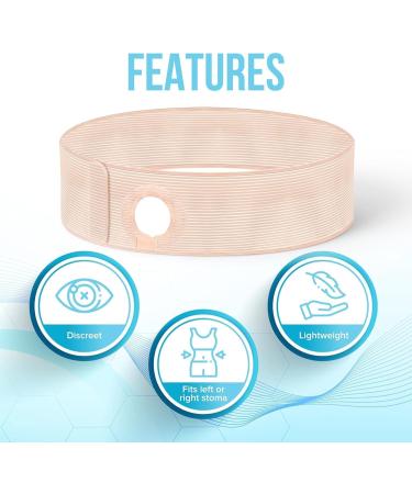 Comfortable Ostomy Belt | Flexible Colostomy & Hernia Support | Elastic Abdominal Support for Men & Women | International Shipping Available - Buy Online on GoSupps.com