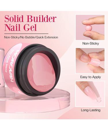 Morovan Solid Builder Nail Gel - Long-Lasting 3D Modeling Gel for Nail Extensions - Non-Sticky Hard Gel for Manicure Art at Home or Salon - Buy Online on GoSupps.com