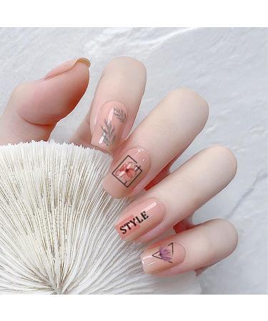 Ruziister 12-Piece Geometry Line Blum-Leaf Nail Art Stickers | Colorful Water Transfer & Graffiti Nail Design Decor - Buy Online on GoSupps.com