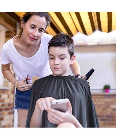 Buy Salon Hair Cutting Cape - Stylish Polyester Pongee Hairdresser Cape for Family & Daily Trimming Complex Styling in Black - Buy Online on GoSupps.com