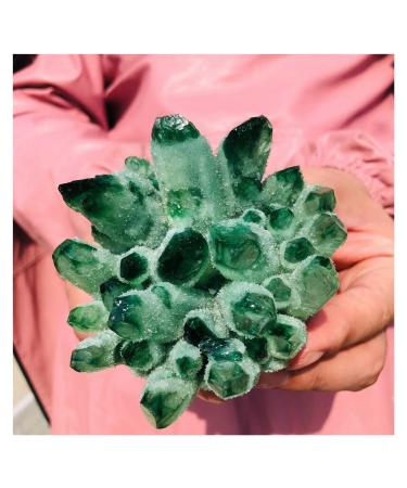 Crystal Cluster Pretty Green Crystal Cluster Rough Splicing Specimen ningxiao (Size : 1800-2000g)