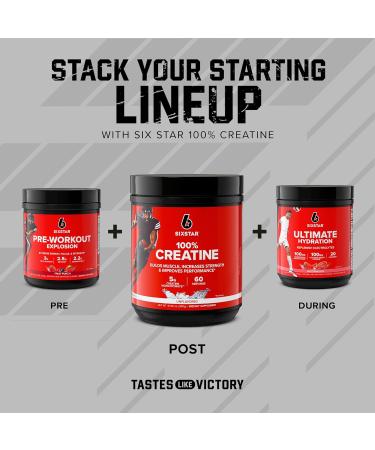 Six Star 100% Creatine Monohydrate Powder Unflavored Micronized Supplement for Muscle Building & Strength 60 Servings Ideal for Men & Women Boost Workout Performance - Buy Online on GoSupps.com