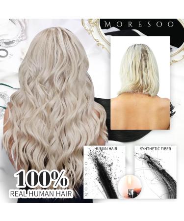Moresoo #60A Blond Hair Extensions - 55.9 cm 100% Remy Real Hair Soft & Silky with Microrings 1g/Strand 50g - Buy Online on GoSupps.com