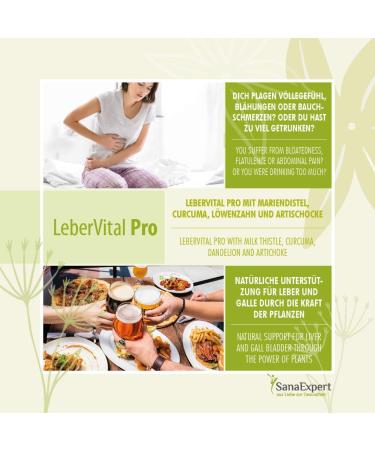 SanaExpert LeberVital Pro - Herbal Dietary Supplement with Milk Thistle Turmeric & Artichoke for Liver Health | International Shipping Available - Buy Online on GoSupps.com
