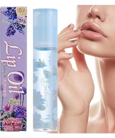  Duqulle Roll On Lip Oil - 0.21oz Cute Roll On Moisturizing Floral Oil Lip Balm - Nourishing Clear Lip Balm with Flowers for Birthday Gift Duqulle - Buy Online on GoSupps.com
