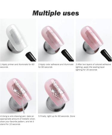 Decoration Kits Metallic Gel Nail Polish 2Pcs 8Ml Chrome Gel Nail Polish 3D Mirror Effect Painting Metallic Gel Polish For Flower Lines Drawing Nail Art Polilsh - Buy Online on GoSupps.com
