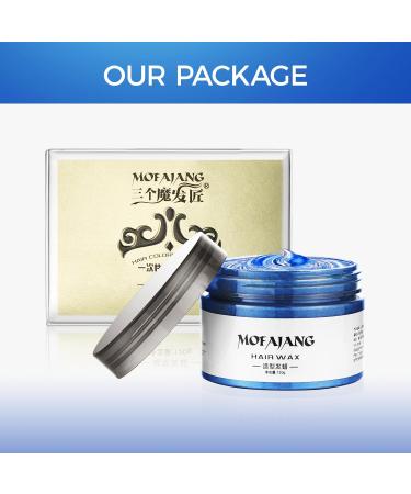 Temporary Hair Color Wax - Instant Hairstyle Cream 4.23 oz | Blue Hair Pomade for Cosplay & Parties | Easy Clean Formula - Buy Online on GoSupps.com
