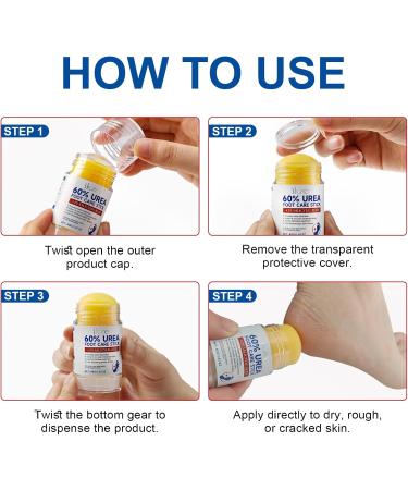 QLIGES Urea cream 60 urea cream 60 foot care stick deeply moisturizing and fast absorbing gentle exfoliation for dry cracked heel and thickened skin - Buy Online on GoSupps.com