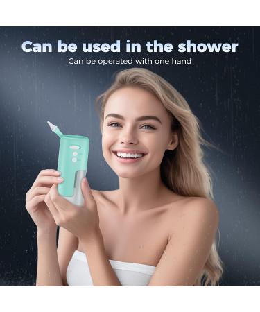 Kryzma 2-in-1 Ear Wax Removal Tool - Safe & Effective S08 Triple Jet Stream Cleaner | Portable Waterproof Rechargeable Kit with 6 Reusable Tips - Green - Buy Online on GoSupps.com