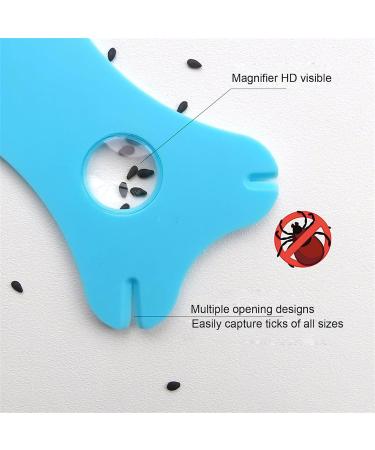 Shubeeieumi Tick Remover 4 Pack Tick Cards with Magnifying Glass for Humans Kids Dogs & Cats Easy Dusting (Blue & Green) - Buy Online on GoSupps.com