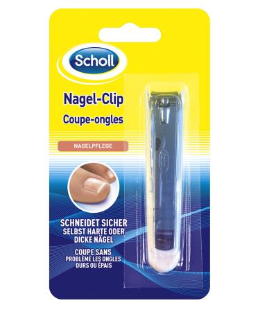 Scholl nail clip - for well -groomed feet - with lever system to reduce the effort - ideal for hard or thick nails - stable - 1 piece of footnail clip