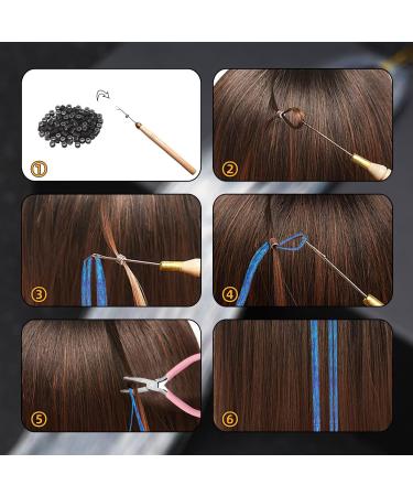 8 Colors Hair Tinsel Kit with Tools VEINARDYL 1.2m Fairy Hair Glitter Hair Tinsel Kit Color Hair Extensions Sparkling Braiding Hair for Girls Women Halloween Cosplay Party - 1600 Strands - Buy Online on GoSupps.com