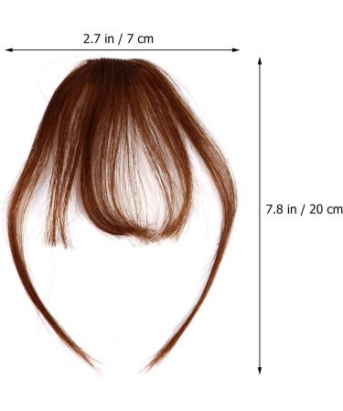 Lurrose air bangs wig hairpieces for women bangs hair clip extension clip in hair bangs human hair real hair wigs hair barrettes for women ladies wigs woman edge hair strands straight hair Light Brown - Buy Online on GoSupps.com