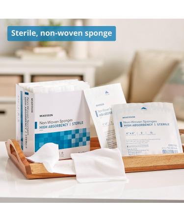 McKesson Sterile Non-Woven Sponges 4-Ply High Absorbency 4x4 Inch - 50 Count - Buy Online on GoSupps.com