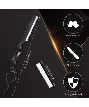 11-Piece Hair Styling Razor & Thinning Comb Set with Stainless Steel Razors - Ideal for Salon & Home Use - Black - Buy Online on GoSupps.com