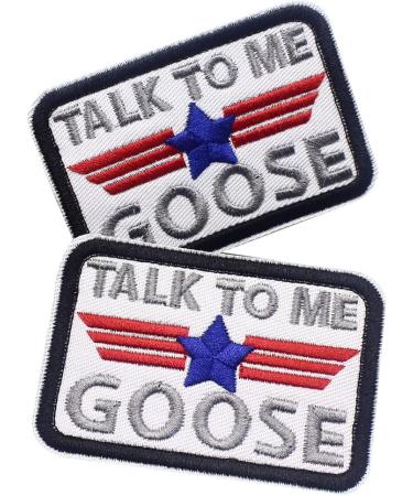 Top Gun 'Talk to Me Goose' Embroidered Patch - White | for Jackets, Jeans, Clothes & Bags - Buy Online on GoSupps.com