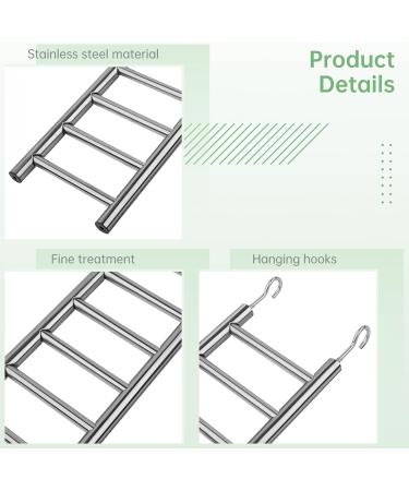 Gekmor 2 Pack Parrot Ladders - 9 Steps Stainless Steel Rustproof Non-Slip Perfect Bird Cage Accessories for Nymphensittich Cacadu & Love Birds - Buy Online on GoSupps.com