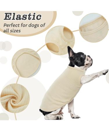 Shop Stylish Dog Sweater for Chihuahua & Small Breeds | Soft Breathable Vests for French Bulldog Pomeranian & Maltese - Beige - Buy Online on GoSupps.com