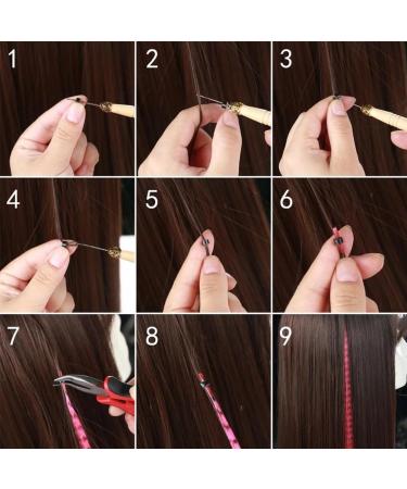 Red Striped Synthetic Feather Hair Extension Stick - 16 inch | Prinfantasy BZ239 - Buy Online on GoSupps.com