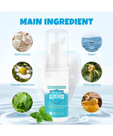 2 Pack 50ML Teeth Whitening Foam Mouthwash for Deep Cleaning and Fresh Breath - Buy Online on GoSupps.com