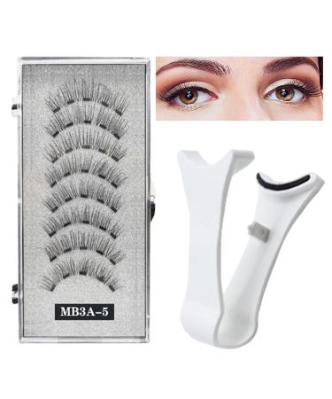 Generic Magnetic Eyelashes - 2 Pair 3D Eyelashes with Applicator False Eyelashes Kit Natural No Glue False Lashes Long-lasting Eye Lash for Women Girls