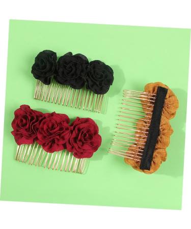 minkissy Barrettes for Women Hairclips Metal Hair Clips Womens Hair Clips Hair Pin Hair Barrettes Bridal Barrette Cloth Flower Hairpin Flower Hair Clip Miss Wedding Hair Accessories - Buy Online on GoSupps.com