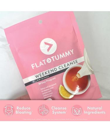 Flat Tummy Weekend Cleanse Tea | 30-Day All-Natural Detox Program for Women - Colon Cleanse & Bloating Relief with Senna & Dandelion Root - Buy Online on GoSupps.com