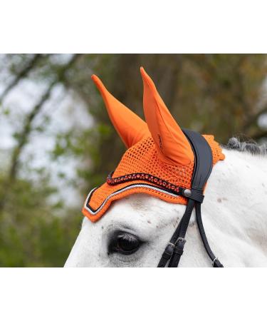 Buy Netproshop Leather Forehead Straps - Eldorado Wave Shape with Rhinestone for Bridle | COB/Full Size Black Flame Color - Buy Online on GoSupps.com