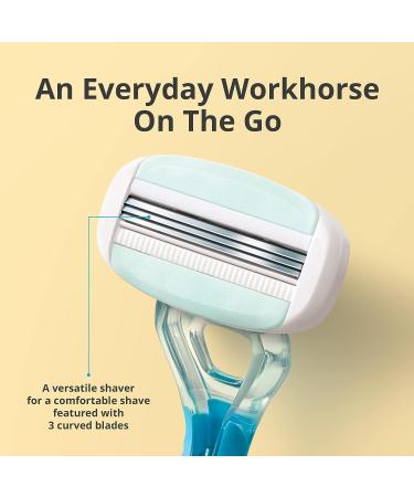 Dorco EVE 3 Women's Disposable Razors | Smooth Touch with Moisture Bar | 3 Blades for a Smooth Shave | Multipurpose Hair Remover | 1 Pack (3 Count) - Buy Online on GoSupps.com