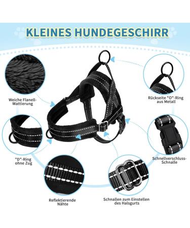 Eyein No-Pull Dog Harness with Leash Adjustable Padded & Reflective for Small to Large Pets Black (M) - Buy Online on GoSupps.com