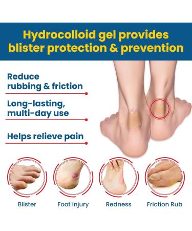 Bladder Pavement Heel Cushions (20 Pieces) - Invisible Hydrocolloid Gel for Pain Relief in Toes Forefoot & Heel - International Shipping Available - Buy Online on GoSupps.com