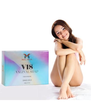 Macaria Cosmetics pvt Ltd V18 Vaginal Wash for Hygiene 100 Natural Organic Yoni Bar Soap for Women Ph Balance Yoni Wash Vaginial Deodorants Vaginal Care Soap