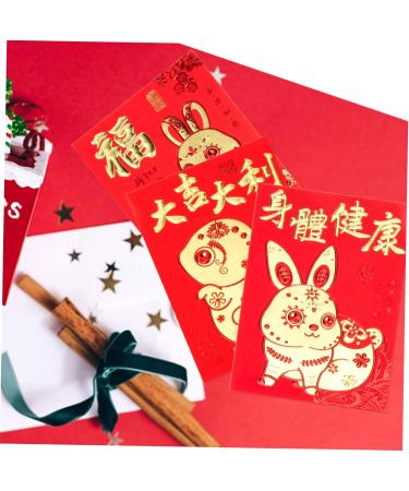 MAGICLULU 240 Pcs Year of The Rabbit Red Envelope Chinese New Year Hongbao New Year Money Bag Money Envelopes for Cash Budgeting 2023 Red Packet Child Cartoon Spring Festival Supplies Paper Colorfulx4pcs 11.5x8.1cmx4pcs - Buy Online on GoSupps.com