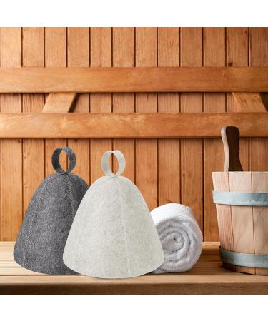 Lithyc Sauna Hats for Men & Women - 2 Pack Felt Sauna Hut | Breathable Shower Hood | Ideal Spa & Sauna Accessories - Buy Online on GoSupps.com