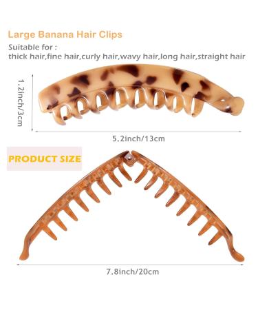 4-Pack Vintage Banana Hair Clips for Thick Hair - Multi-Color Ponytail Clasp for Women & Girls - Buy Online on GoSupps.com