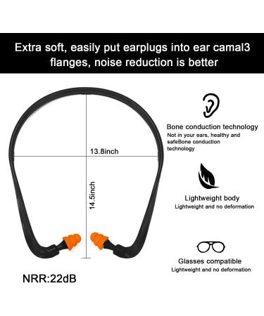 Buy Noise Cancelling Ear Plugs - Banded Reusable Silicone Earplugs for Sleeping Shooting & Construction | Best Hearing Protection - Buy Online on GoSupps.com