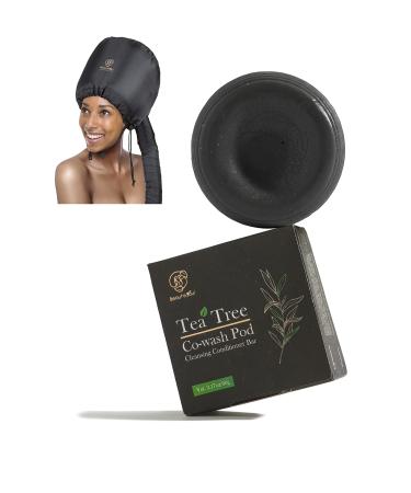 Hooded Hair Dryer Set for Cowash - Beaute Seoul Bonnet Hair Dryer Attachment with Cowash Pod for Natural Curly Textured Hair Care