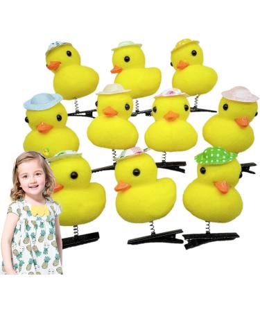 10 Yellow Duck Hairpins - Yellow Duck Hair Barrettes Yellow Duck Hairpin Set | Duck Hair Clips For Women Duck Hair Clip Set for Kids Women Easter Headdress (Random Colors) Hat style - Buy Online on GoSupps.com